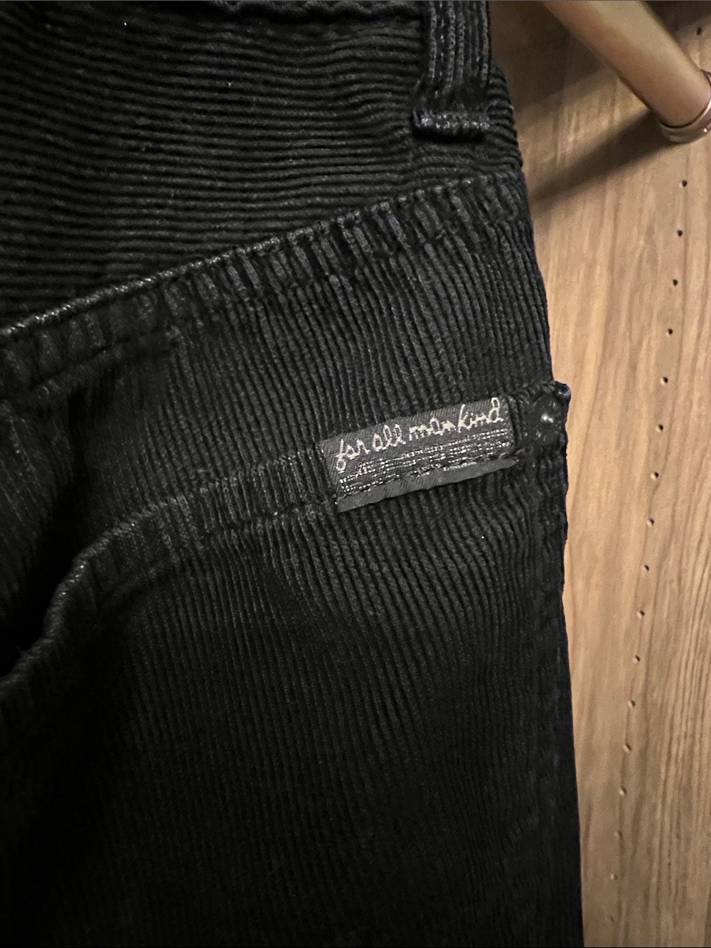 7 For All Mankind Straight-Leg Black courdory Jeans - Timeless Everyday Fit - Picture 7 of 11
